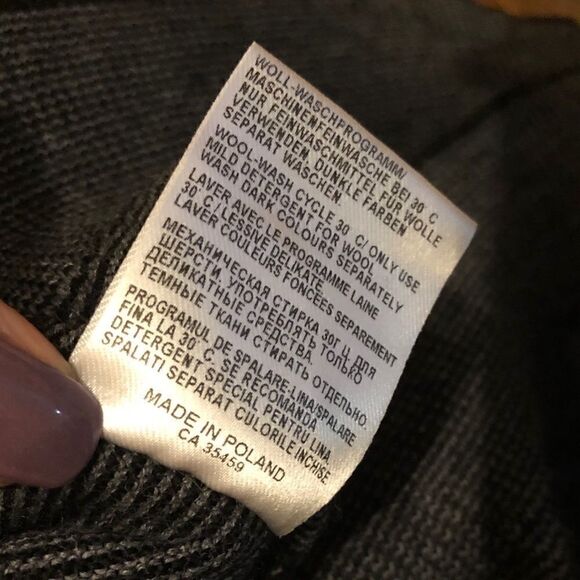 Stones Men’s Sz XL Gray Black Stripe V-Neck Wool Long Sleeve Sweater - Picture 8 of 8